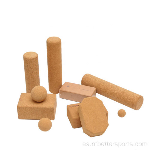 Naturaleza de madera Cork Peanut Massage Yoga Ball